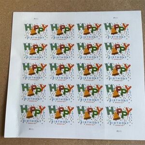 HAPPY BIRTHDAY Sheet 20 US Forever Stamps MNH